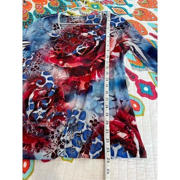 Vintage Style & Co. Petite Red rose and blue ice Size Petite Large y2k - Picture 6 of 6